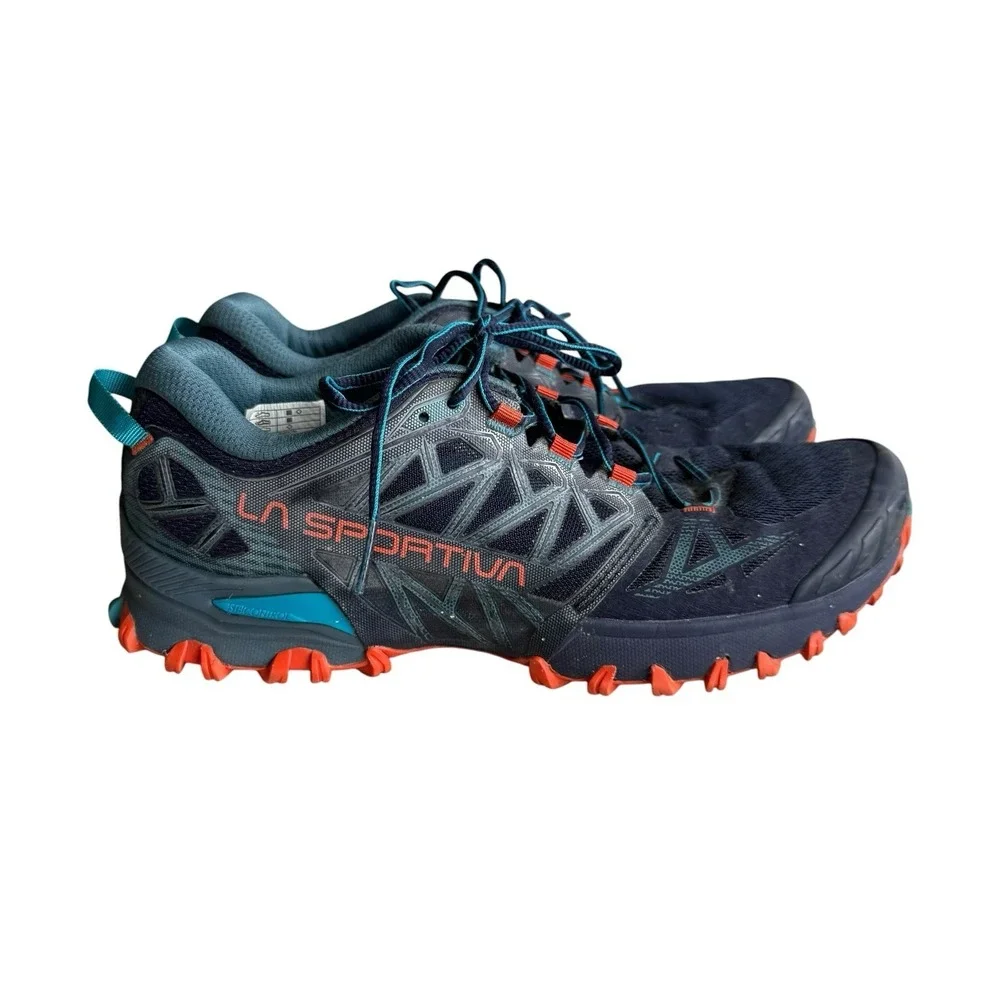 La Sportiva Bushido III Shoes Womens 8.5 Deep Sea Blue Cherry Trail Running